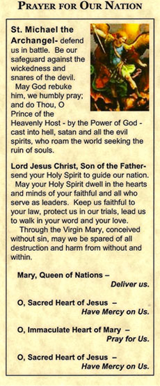 Closer Walk Catholic Communications :: Prayer For Our Nation